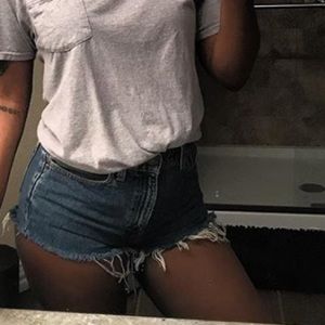 Levi’s high waisted jean shorts